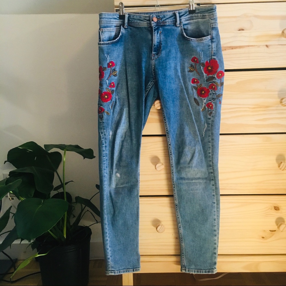 Zara woven jeans